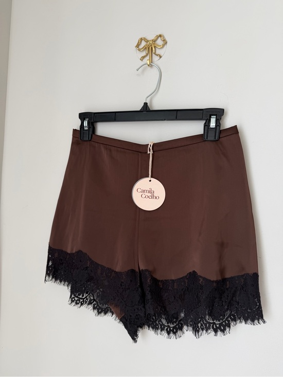 Camila Coelho Pants - Camila Coelho Brown black lace trim Shorts